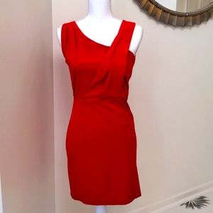 Size 1 By & By rich red sheath dress